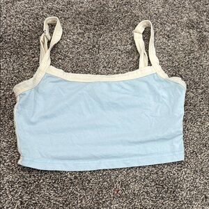 SHEIN Blue and Cream Tank Top